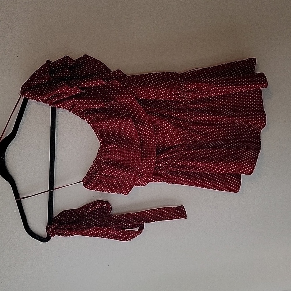 Off the shoulder red tank